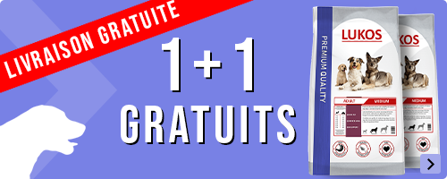 Essayez maintenant les croquettes pour chiens Lukos Premium à prix avantageux
